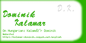 dominik kalamar business card